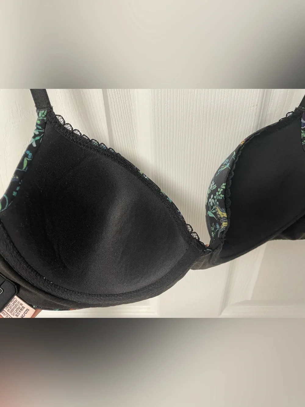 Victoria’s Secret Bra Body Lined Demi/Demi Double Butterfly Underwire Black 34C - Picture 10 of 16